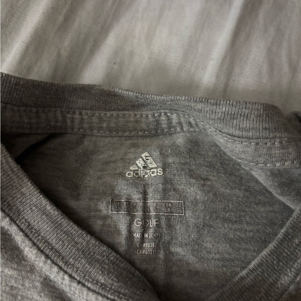Adidas Heather Gray Golf Tee